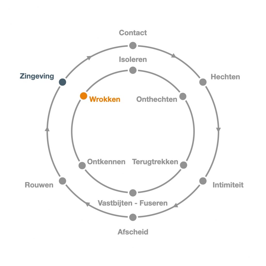 Zingeving - Wrokken - Persoonlijke ontwikkeling - Transitiecirkel - Contactcirkel