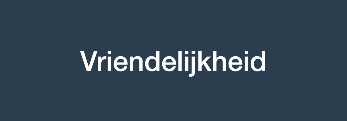 Vriendelijkheid